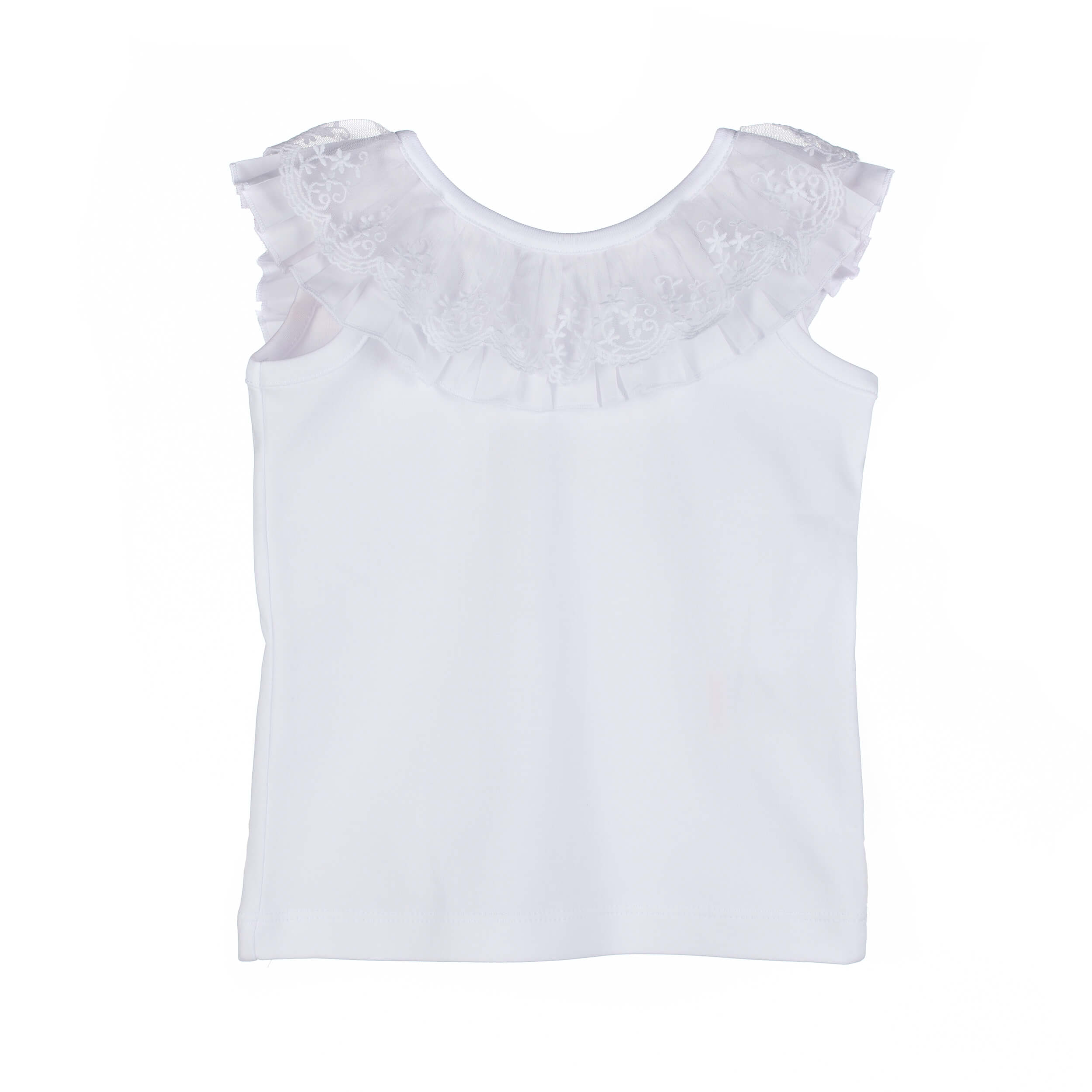 sleeveless girls top with lace 2
