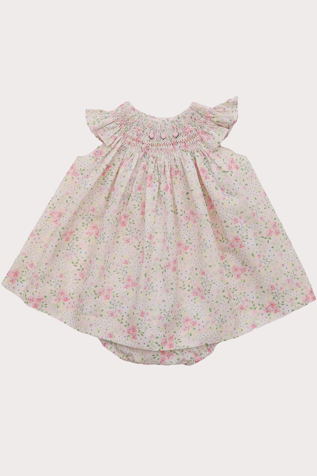spanish hand smocked baby girl outfit