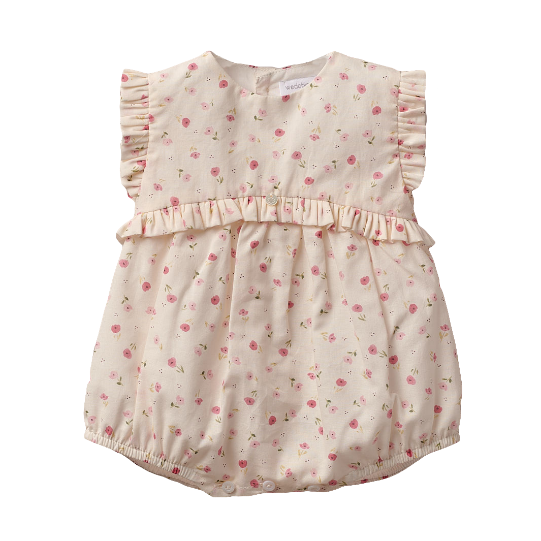 wedoble floral organic cotton baby romper